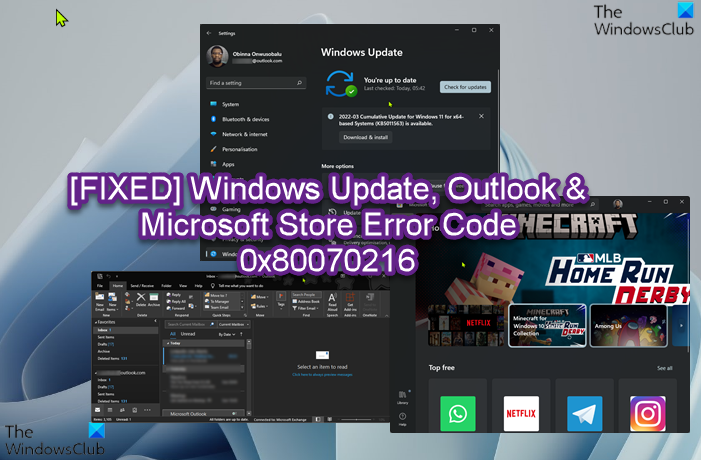 0x80070216 error on Windows 0x80070216 error on Windows